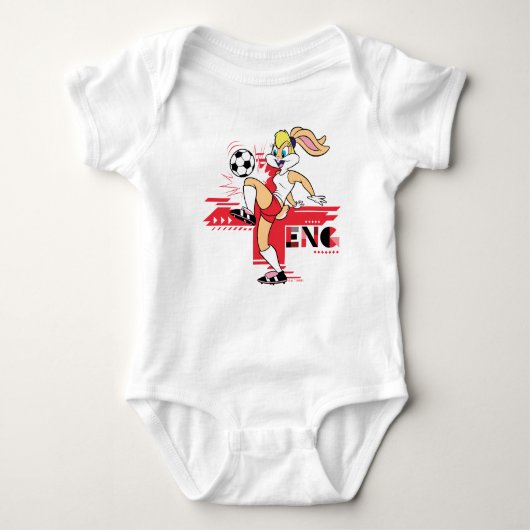Lola Bunny Team England Soccer Graphic Romper (Voorkant)