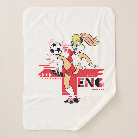 Lola Bunny Team England Soccer Graphic Sherpa Deken (Voorkant)