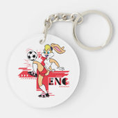Lola Bunny Team England Soccer Graphic Sleutelhanger (Achterkant)