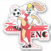 Lola Bunny Team England Soccer Graphic Sticker (Voorkant)
