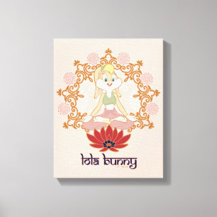 Lola Bunny Yoga Lotus Pose Canvas Afdruk