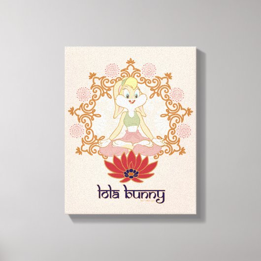Lola Bunny Yoga Lotus Pose Canvas Afdruk (Voorkant)