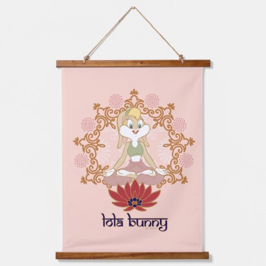 Lola Bunny Yoga Lotus Pose Hangend Wandkleed (Voorkant)