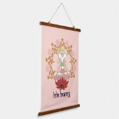 Lola Bunny Yoga Lotus Pose Hangend Wandkleed (Gebogen)