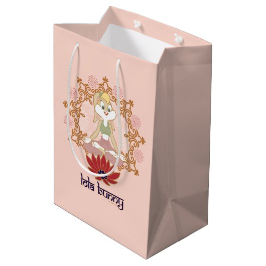 Lola Bunny Yoga Lotus Pose Medium Cadeauzakje (Achterkant Gekanteld)