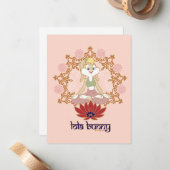 Lola Bunny Yoga Lotus Pose Notitiekaartje (Voorkant / Achterkant in situ)