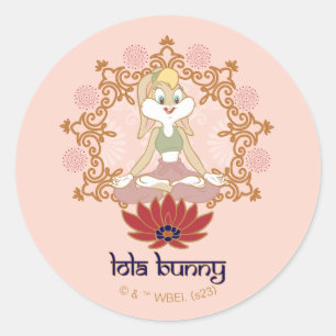 Lola Bunny Yoga Lotus Pose Ronde Sticker