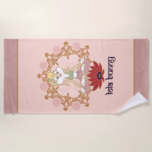 Lola Bunny Yoga Lotus Pose Strandlaken (Voorkant)