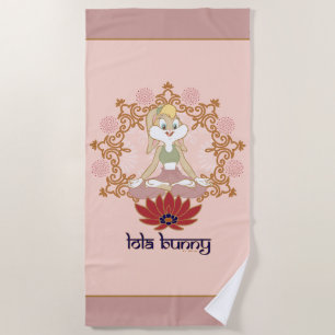 Lola Bunny Yoga Lotus Pose Strandlaken