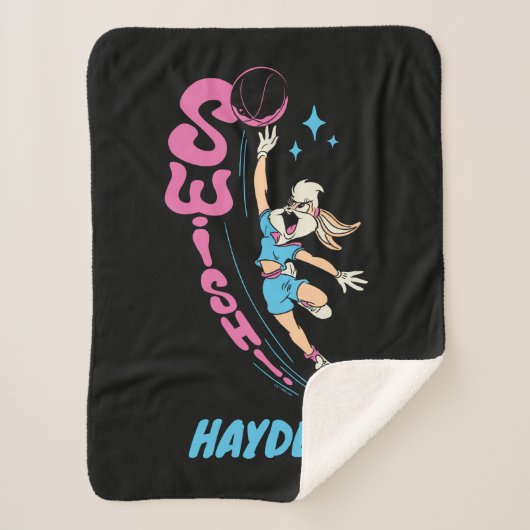Lola Buny "ZWISH!" Basketball Dunk Sherpa Deken (Voorkant)