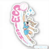 Lola Buny "ZWISH!" Basketball Dunk Sticker (Voorkant)