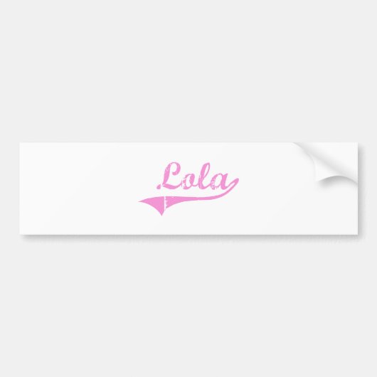 Lola Classic Style Name Bumpersticker (Voorkant)