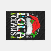 Lola Claus Funny Christmas Family Matching  Fleece Deken (Voorkant (Horizontaal))