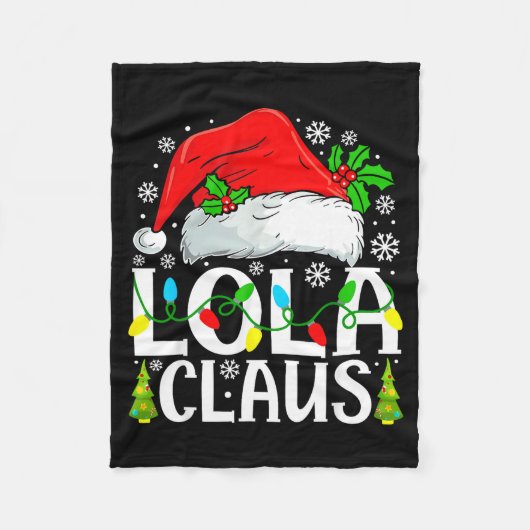 Lola Claus Funny Christmas Family Matching  Fleece Deken (Voorkant)
