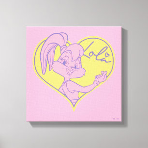 Lola Heart Signature Canvas Afdruk