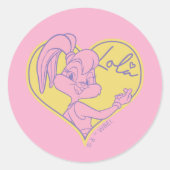 Lola Heart Signature Ronde Sticker (Voorkant)