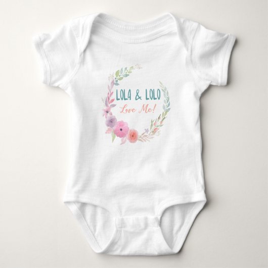 Lola & Lolo Love Me Floral Wreath Romper (Voorkant)