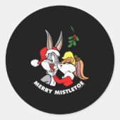 Lola Merry Mistletoe Ronde Sticker (Voorkant)