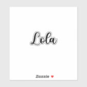 Lola Naam - Handgeschreven kalligrafie Sticker (Vel)