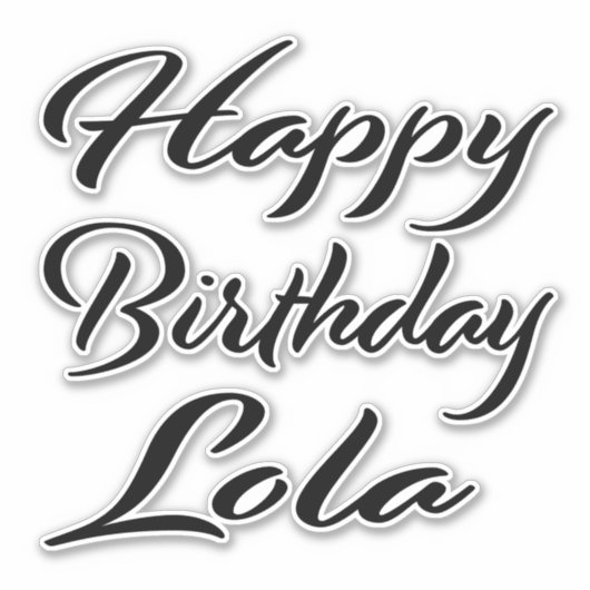 Lola Name Vorname black Sticker Geburtstag (Voorkant)