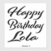Lola Name Vorname black Sticker Geburtstag (Vel)