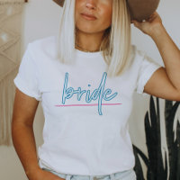 LOLA Neon Blauw en Roze 90s Bruid Meidenavond