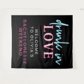 LOLA Neon Verliefd en Dronken Bruidsfeest Verwelko Wandkleed (Voorkant (horizontaal))