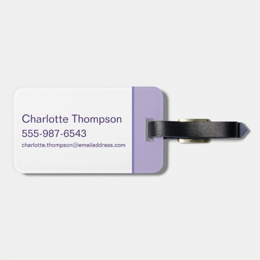 Lola: "Noem me nooit een pop" Bagagelabel (Achterkant horizontaal)