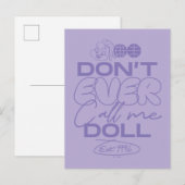 Lola: "Noem me nooit een pop" Briefkaart (Voorkant / Achterkant)