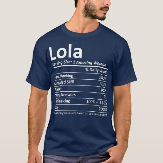 LOLA Nutrition Persoonlijke benaming Funny Kerstmi T-shirt (Voorkant)
