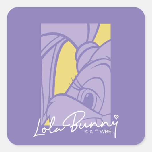 Lola Portrait Autograph Vierkante Sticker (Voorkant)