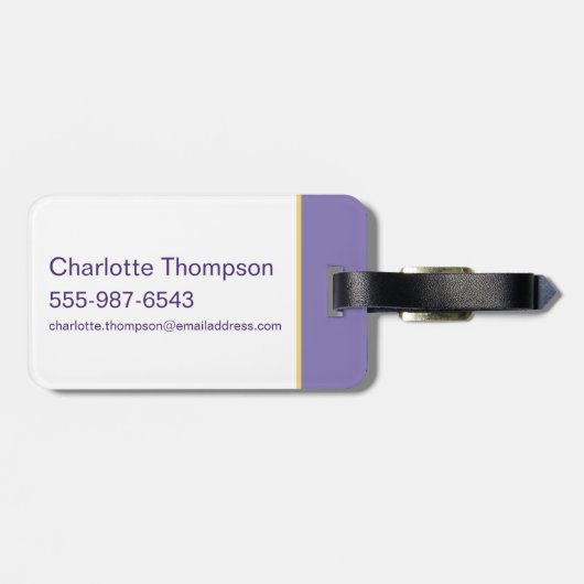 Lola Portret Handtekening Bagagelabel (Achterkant horizontaal)