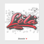 Lola red Heart Graffiti Aufkleber Sticker (Vel)