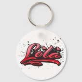 Lola red Heart Graffiti Schlüsselanhänger Sleutelhanger (Voorkant)