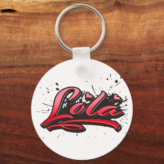 Lola red Heart Graffiti Schlüsselanhänger Sleutelhanger (Voorkant)