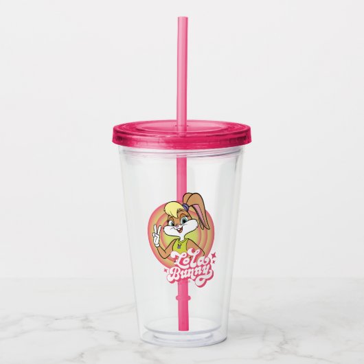 Lola Retro LOONEY TUNES™ ringen Acryl Drinkbeker (Voorkant)