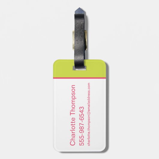 Lola Retro LOONEY TUNES™ ringen Bagagelabel (Achterkant verticaal)