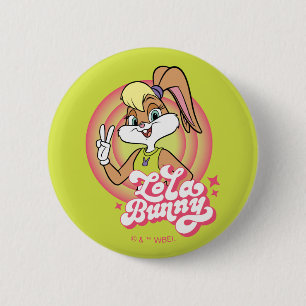 Lola Retro LOONEY TUNES™ ringen Ronde Button 5,7 Cm