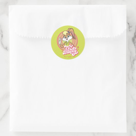 Lola Retro LOONEY TUNES™ ringen Ronde Sticker (Tas)