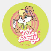 Lola Retro LOONEY TUNES™ ringen Ronde Sticker (Voorkant)