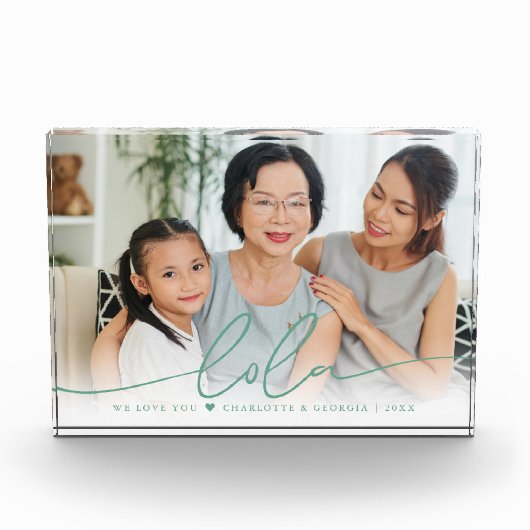 Lola Script Overlay | We houden van je fotoblok (Voorkant)