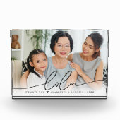 Lola Script Overlay | Wij houden van u Fotoblokken (Voorkant)