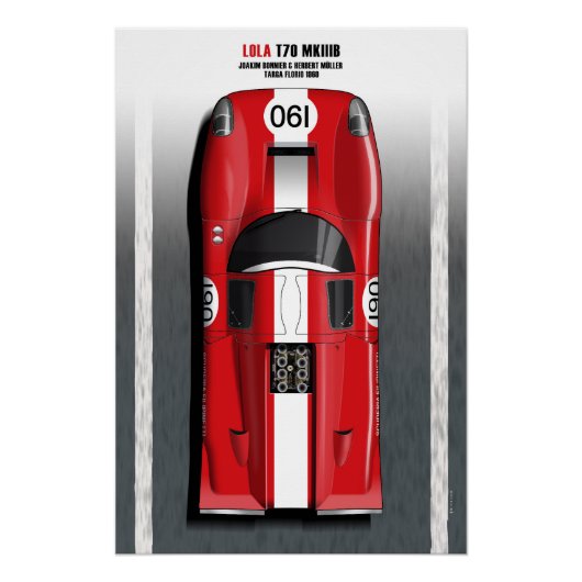 Lola T70 Filipinetti Targa Florio 1969 Perfect Poster (Voorkant)