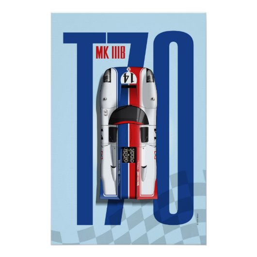 Lola T70 No.14 Valvoline Top Tribute Perfect Poster (Voorkant)