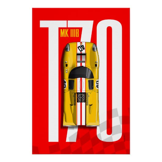 Lola T70 No.40 Bongrip Top Tribute Perfect Poster (Voorkant)