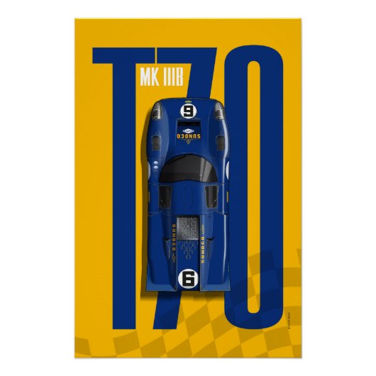 Lola T70 No.6 Sunoco Top Tribute Perfect Poster (Voorkant)
