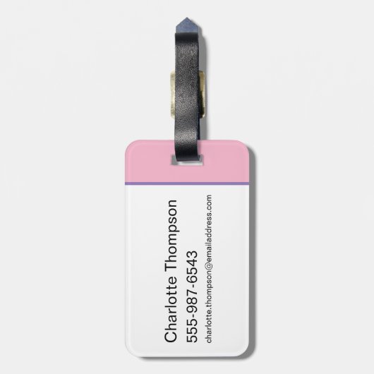 Lola TUNE SQUAD™ Varsity Heart Bagagelabel (Achterkant verticaal)