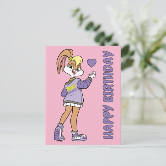 Lola TUNE SQUAD™ Varsity Heart Briefkaart (Staand voorkant)