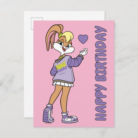 Lola TUNE SQUAD™ Varsity Heart Briefkaart (Voorkant / Achterkant)