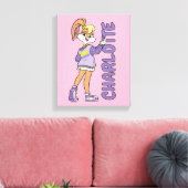 Lola TUNE SQUAD™ Varsity Heart Canvas Afdruk (Insitu (Woonkamer))